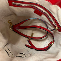 Gucci Red Bucket Style Purse