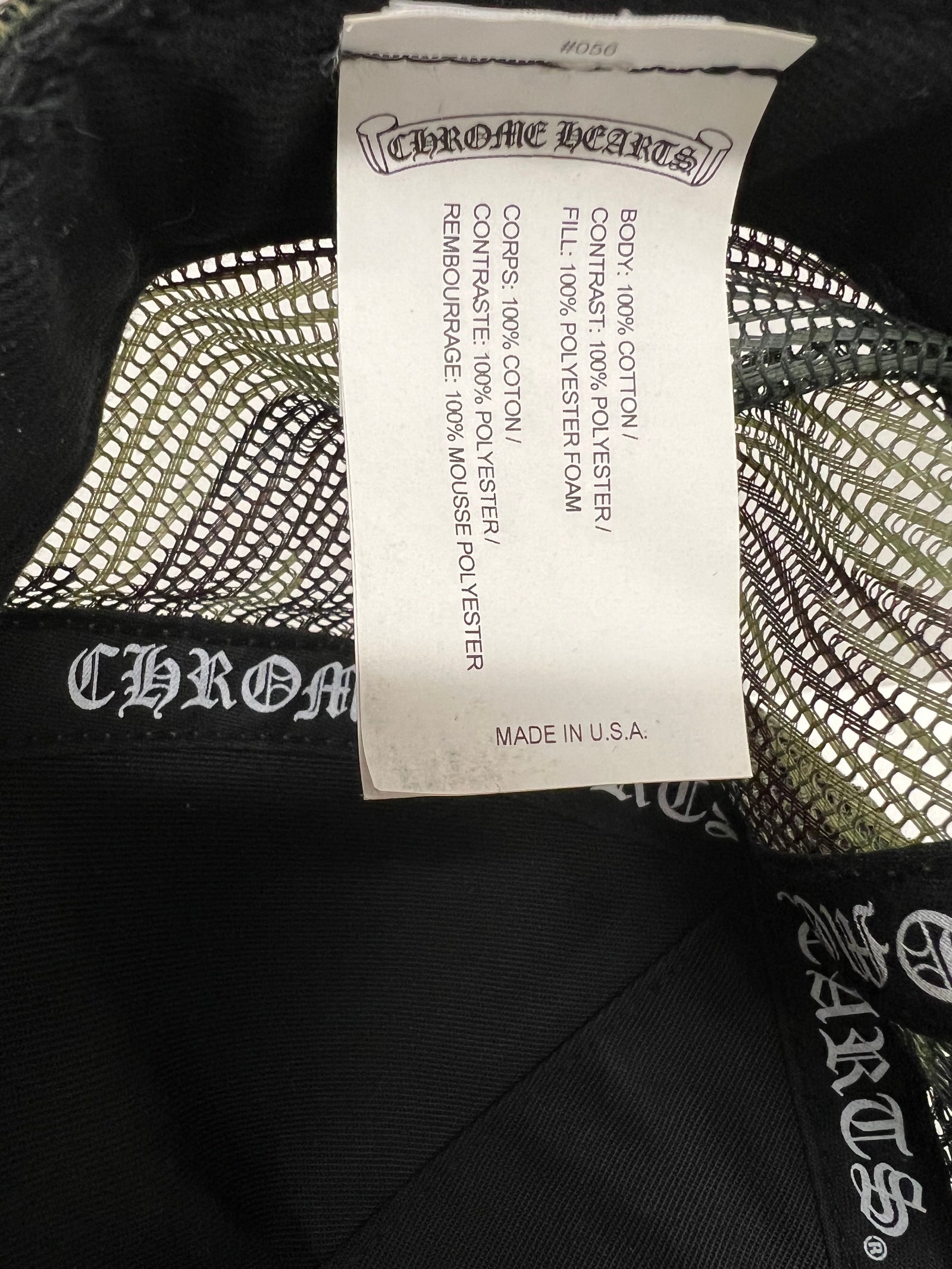 Chrome Hearts CH Camo Trucker Hat