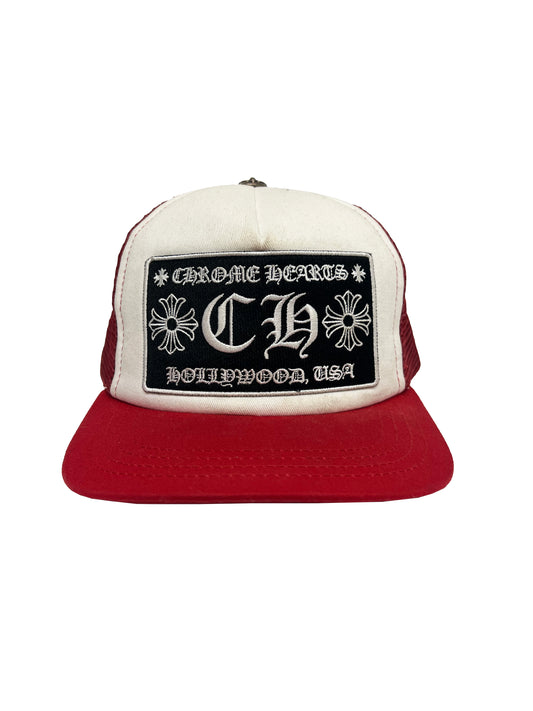 Chrome Hearts CH Red Trucker Hat
