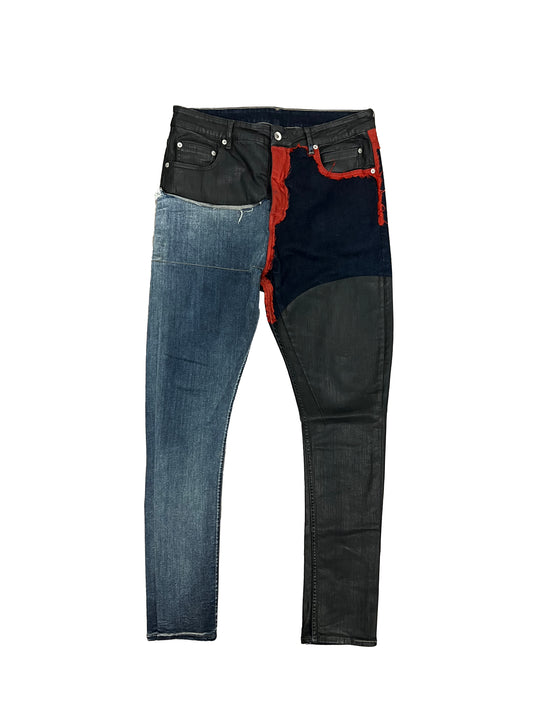 Rick Owens Tyrone Patchwork Jeans Size 33