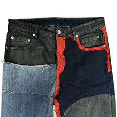 Rick Owens Tyrone Patchwork Jeans Size 33
