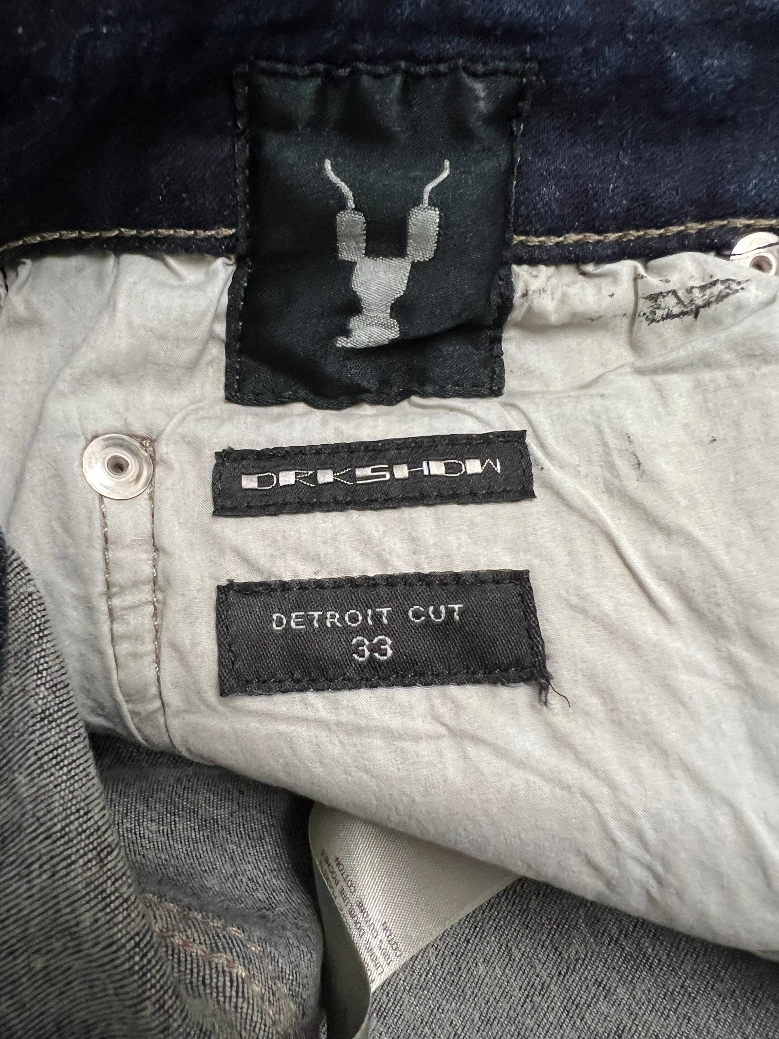 Rick Owens Tyrone Patchwork Jeans Size 33